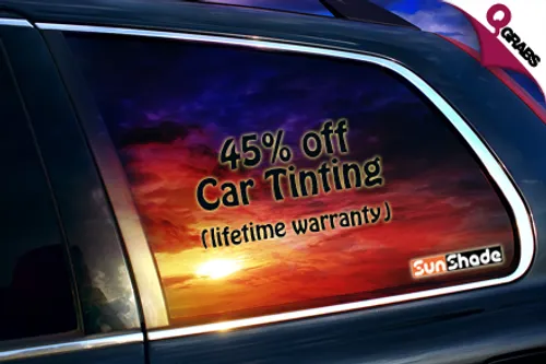 At 45% off Beat the Heat with Quality Car Tinting at SunShade